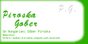 piroska gober business card
