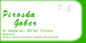 piroska gober business card